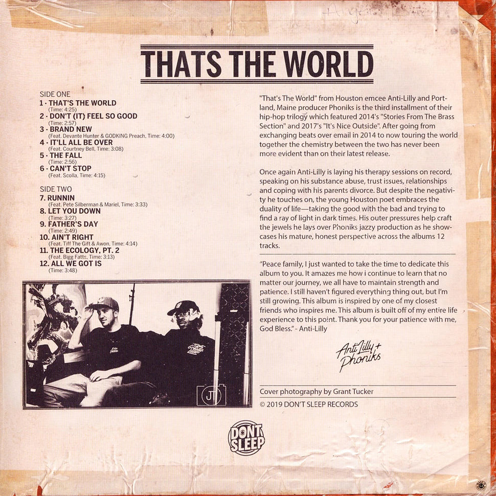 Anti-Lilly & Phoniks • That's The World Colored Vinyl Edition