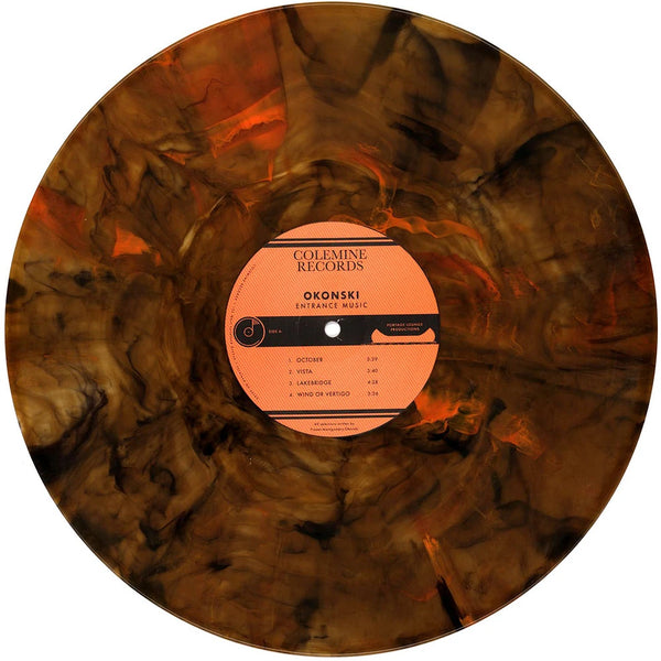 Okonski – Entrance Music, orange and black swirl vinyl edition